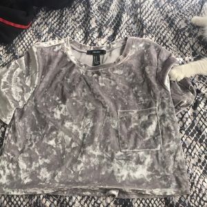 Forever 21 velvet crop top
